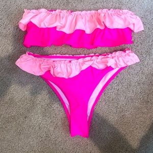 Pink two piece bikini. Size S